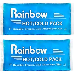 Soft Ice Packs Reusable Gel Pack 2, Hot and Cold Gel Ice Packs for Injuries, Headaches, Joint Pain Relief, Comfort Ice Pack Flexible Therapy on Neck, Ankle, Knee, Leg, Shoulder, Elbow, Wrist, Feet