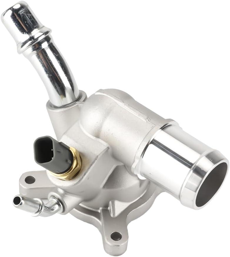 Engine Coolant Thermostat Housing Water Inlet Assembly - Compatible for Chrysler 200 2.4L I4 [C, Limited, LX, 2015, for Dodge Dart 2.0L I4 A/T 2013-2014 - Replace Part 5047772AB 5047263AB