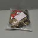 AMZCOS Christmas Costume Wig for Adult Women Blonde Braided Synthetic Wig with Red Bow Hair Clip and Necklace for Halloween Christmas Celebration Party