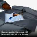 Halfday Convertible 2-in-1 Garment Duffel Weekender Bag 40L: Wrinkle-Free Travel (Hanging Suit Compartment, Shoe Pockets, Trolley Sleeve), Durable & Water-Resistant Carry-on, Coast