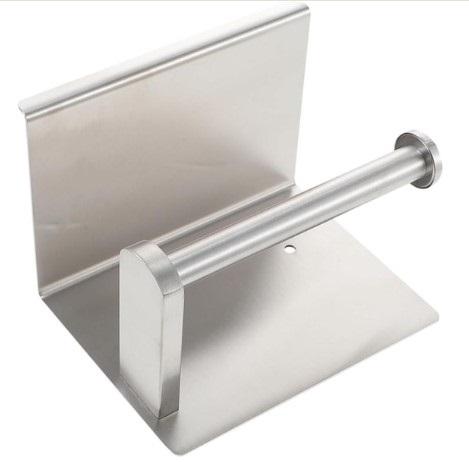 GLEAVI Wall Mounted Toilet Paper Holder with Shelf Punch Tissue Roll Dispenser Sturdy Bathroom Organizer for Tissue and Wipes Storage Modern Design