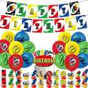 42PCs Card Game Theme Birthday Party Decorations Set  Banner, Balloons, Cake Topper and Cupcake Toppers for Ultimate Fun!