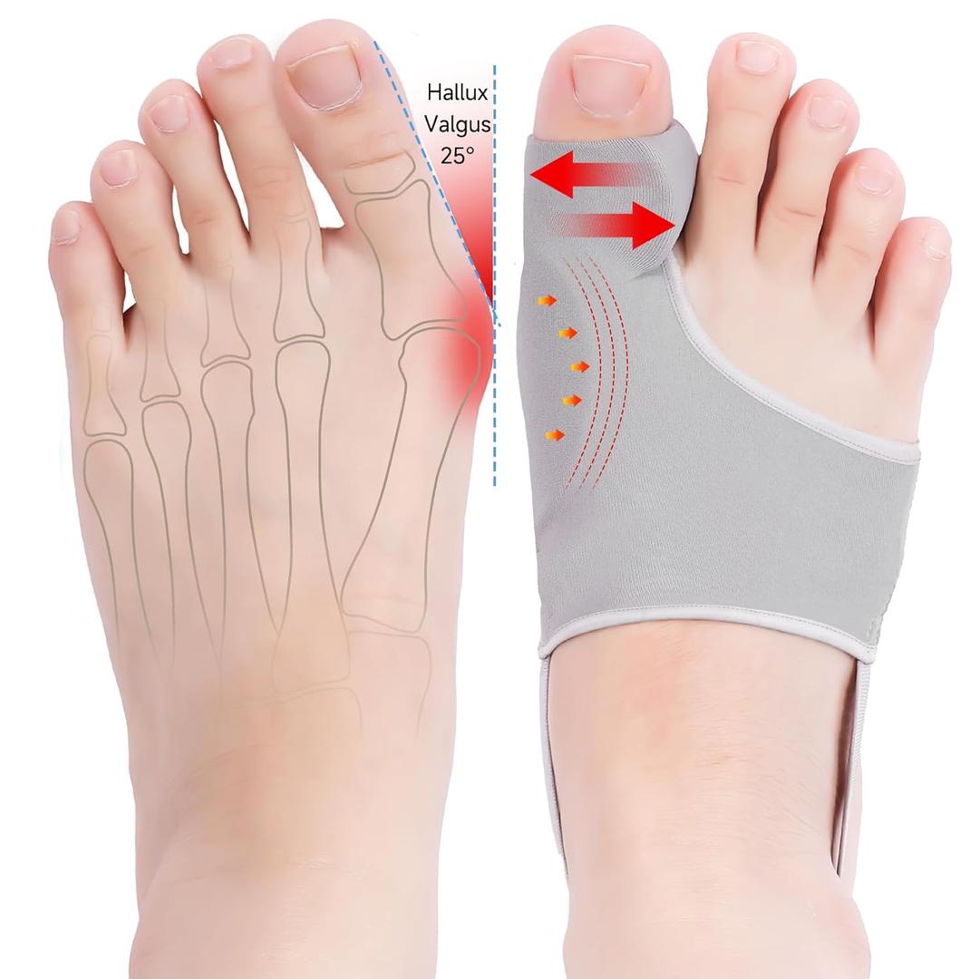 Bunion Corrector for Women & Men Big Toe, Big Toe Separators-Bunion Splint-Bunion Pads-Hammer Toes Straightener-Toes Spacers Pain Relief, Comfortable & Breathable for Day/Night