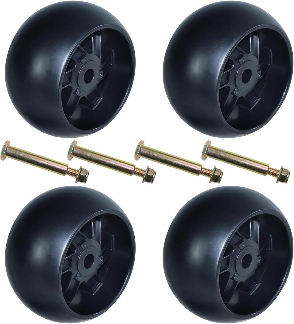 4 Pack 174873 Deck Wheels Replaces Husqvarna 133957, 532133957, 589527301, 587048801, Craftsman 133957, 532174873, 587048801, 188606, Cub Cadet 753-04856A, 753-04856