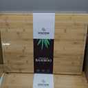 24" Bamboo Cutting Boards for Kitchen, Extra Large Wood Cutting Board with Deep Juice Groove and Handle Heavy Duty Chopping board, Kikcoin, 24" x 18"