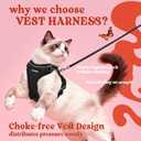 rabbitgoo Cat Harness and Leash for Walking, Escape Proof Soft Adjustable Vest Harnesses for Cats, Easy Control Breathable Reflective Strips Jacket, Black, S