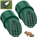 2 Pack 4" Slope Drainage Grate Cover, Rain Diverter, Drainage Grate Yard Drain, Drain Emitter for Sump Pump Discharge & Downspout Extensions, Fit 4" SCH 40, 4" SDR 35, 4" Corrugated Pipe-Green