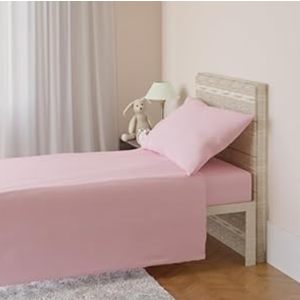 Amazon Basics 3 Piece Bed Sheet Set, 100% Cotton Jersey, Includes Super Soft, Flat and Fitted Sheets, Pillowcase, Toddler, Dark Gray, Solid