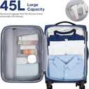 UKEIN Softside Expandable Carry On Luggage 22x14x9 Airline Approved, 20 Inch Suitcase with Wheels & TSA Lock, Travel Suitcase with 4-Piece Packing Bags for Women Men