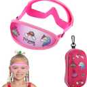 Toddler Swim Goggles Nose Cover,Kids Goggles No Hair Pull,Anti Fog Children Swimming Mask