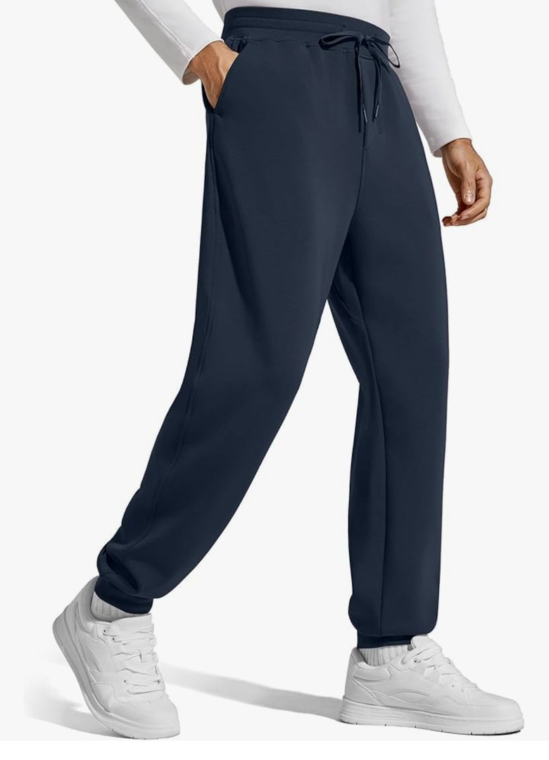 G4Free Men's Smoofit Fleece Lined Joggers Pants Winter Thermal Sweatpants Warm Casual Lounge Drawstring with Pockets Size 2XL