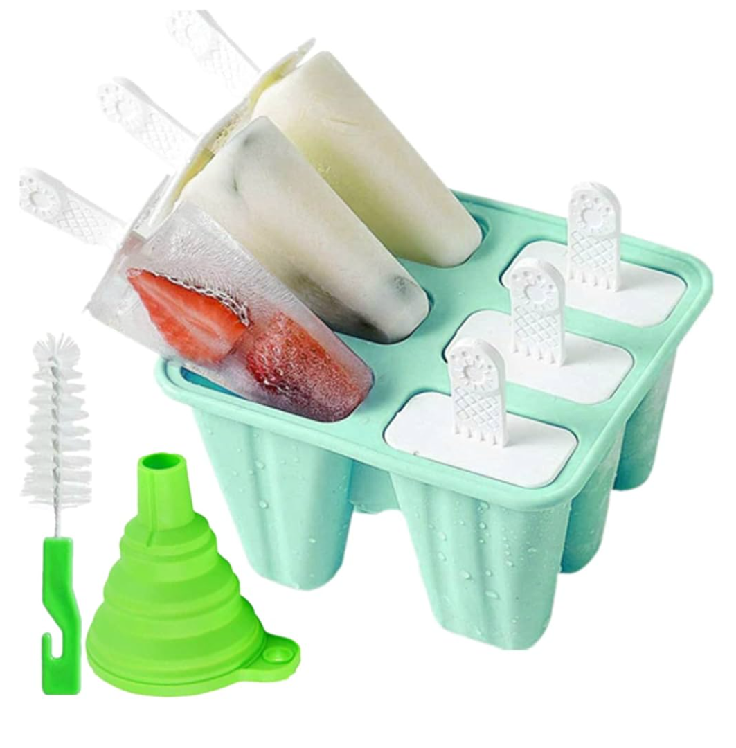 Popsicle Mold,Popsicle Maker Popsicle Molds 6 Pieces Silicone Ice Pop Molds BPA Free Popsicle Mold Reusable Easy Release Ice Pop Make (Green Popsicle Mold,Popsicle Maker Popsicle Molds 6 Pieces Silicone Ice Pop Molds BPA Free Popsicle Mold Reusable Easy Release Ice Pop Make (Green