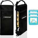 Golf Cooler Bag - 6 Can Insulated Beer Sleeve Soft Cooler,Golf Cart Accessories,Golf Club Bag Accessories (Black with 3 Ice Packs)