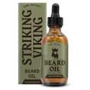 Striking Viking Beard Oil for Men - 2 Fl Oz, Cedarwood Scent - Naturally Derived Conditioner with Almond, Tea Tree, Argan & Jojoba Oil for Beard Growth, Softening & Moisturizing (2 Fl Oz (Pack of 1))