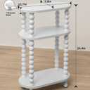 LwellDwell3-Tier Narrow Side Table, Slim End Table for Small Spaces, White 7.8"D x 15.7"W x 24.4"H