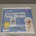 XPCARE 50 Count Disposable Male Dog Diapers, Male Dog Wraps,Super Absorbent Leak-Proof Fit (Small)
