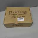 NURADA Flameless Candles with Remote Timer: 3D Wick Battery Operated Led Pillar Acrylic Fake Candle Set for Home Decoration Romantic Ambiance - Gold 3 Pack