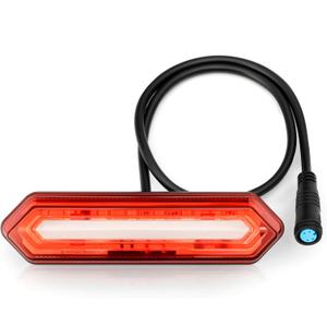 MACFOX X1S Ebike Rear Tail Light, Red, Water Resistant, Frame Mount, 1 Setting, Battery Powered