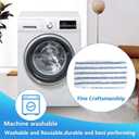 4 Pack Reusable Microfiber Mop Pads Compatible with Hardwood Floor, 158inch Replacement Mop Pads, Refills for Wet and Dry Use Floor Cleaning