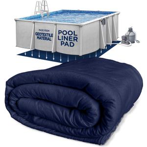 Shop Square 12-Foot-by-24-Foot Rectangle Pool Liner Pad for Above Ground Pools - Rectangle Pool Pad, Under Pool Mat, Puncture Protection, Extend Liner Life, Durable Geotextile Material