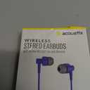 Acoustix Wireless Stereo Earbuds With In-Line Microphone