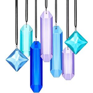 HDCRYSTALGIFTS Crystal Prisms Sun Catchers Hanging, 7PCS Blue Dreams Suncatcher Rainbow Maker Sun Catcher Indoor Window Home Garden Christmas Tree Decor
