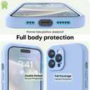 LOVE 3000 Designed for iPhone 14 Pro Max Case, Premium Silicone with [Soft Anti-Scratch Microfiber Lining] Shockproof Protective Phone Case for Men Women Girls 6.7", Light Blue