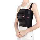 Solmyr Rib Brace Broken Rib Belt, Chest Brace Elastic Rib Support Brace for Men and Women, Chest Binder to Reduce Rib Cage Pain, Breathable Chest Wrap Belt for Sore or Bruised Ribs Support, Sternum (Small)