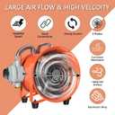 10 Inch Explosion Proof Fan Portable Utility Blower Extractor Fan 350W/2.6A 1840CFM Industrial High Velocity Ventilator for Exhausting & Ventilating