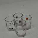Skylety 4 Pcs Halloween Icon Glass Cups Set - 14oz Pumpkin Spider Bat Ghost Stemless Wine Glasses Double Old Fashioned Icon Hand Blown Drinking Cups for Halloween Party Supplies & Gift