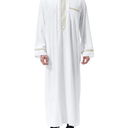 LVCBL Kaftan for Men Long Sleeve Mens Thobe Big And Tall Muslim Clothes Dubai Caftan Gown, 7-8 Y