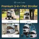 4 Wheel Foldable Pet Stroller - Lightweight Dogs and Cats Stroller Upto 50lbs with Mesh Canopy, Storage Basket and Cup Holder, Durable for Walks and Outings (Medium)