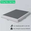 ALDRICH Low Profile Box Spring King Size,3 Inch Heavy Duty Metal Box Spring for King Bed,Mattress Foundation Non-Slip/No Noise/Easy Assembly (King)
