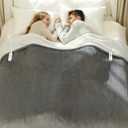 VELLUBAM Electric Blanket Queen 84" x 90" - Flannel Sherpa Heated Blanket with Dual Control, 5 Heating Levels & 10 Hours Auto Off, Washable Heated Blanket with Overheat Protection for Home (Grey)