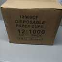 Clawsoff 1000 Count 12 oz Paper Coffee Cups, Disposable Drinking Cups for Hot or Cold Beverage, 12 ounce Brown Coffee Cups for Party, Business, Travel, Picnic