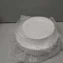 60PCS White Plastic Plates - Fancy Disposable Beaded Plates Include 30 Dinner Plate 10 & 30 Dessert Disposable Plate 7.5 for Birthday, Baby Shower Spring, Wedding & Party