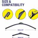 Replacement For HONDA Civic 2021-2016 HR-V 2022-2016 Insight 2022-2019,2014-2010 Accord 2007-2003 + More (Pack of 2), OEM Quality 26 18 Windshield Wiper Blades26 18, J/U Hook Wiper Blades