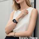 V.R.HOPE Resin Watch Band Compatible with Apple Watch Band for Women 38mm 40mm 41mm 42mm Tortoise Fashion Lightweight Bracelet Strap for iWatch Series 11/10/9/8/7/6/5/4/3/2/1/SE3(Black)
