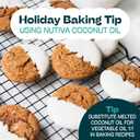 Nutiva Organic Coconut Oil with Non-Dairy Butter Flavor, 14 Ounce (Pack of 2), USDA Organic, Non-GMO, Whole 30 Approved, Vegan & Gluten-Free, Plant-Based Replacement for Butter (EXP 08/14/27)