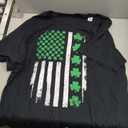 US American Flag with Shamrocks for St Patricks Day T-Shirt, 4x