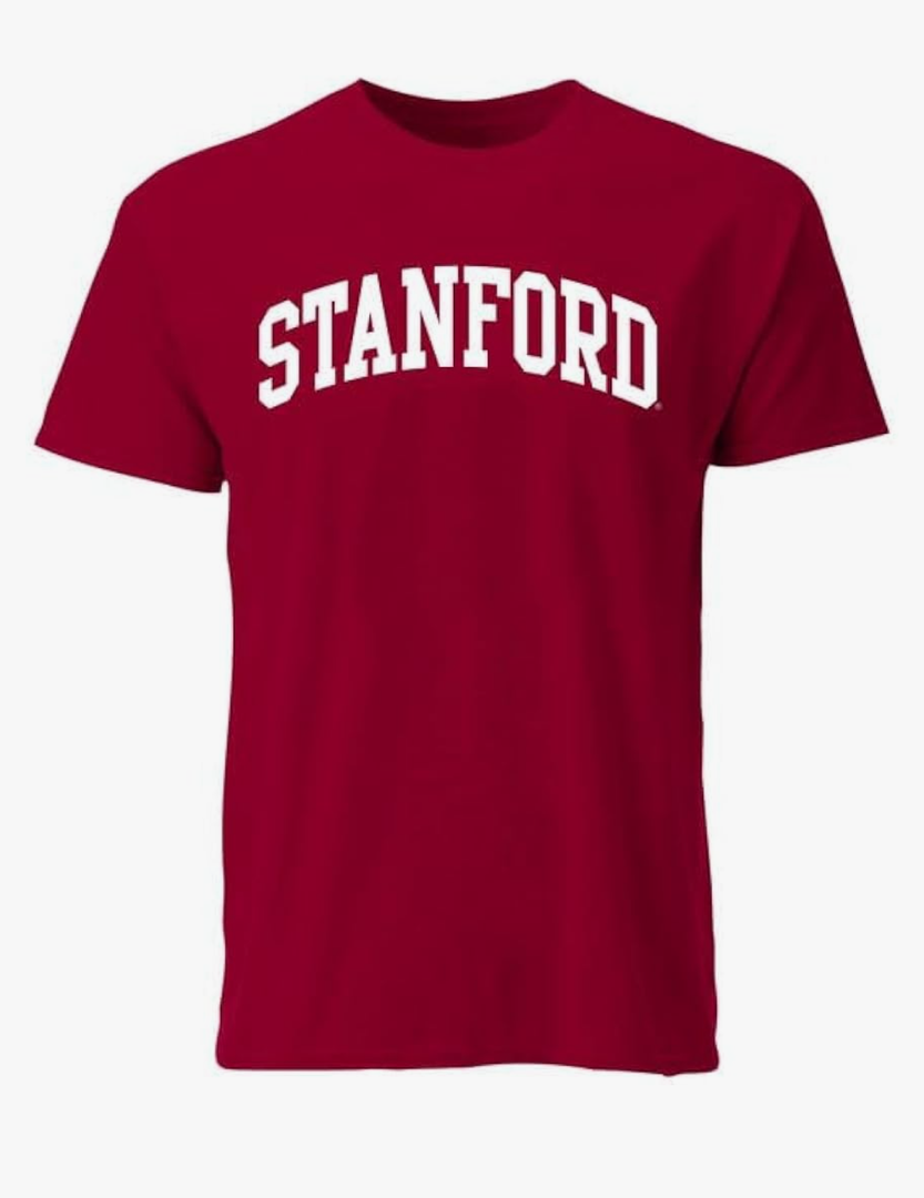 Stanford Small Gildan Softstyle Shirt Short Sleeve T-Shirt with Classic Arch Logo, Adult Unisex