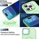 Goodon Magnetic for iPhone 16 Pro Max Case with Screen Protector, Built-in Camera Kickstand,[Compatible with Magsafe] [Wireless Charging] Translucent Matte Phone Cover for Men Women Girls - Tea Green