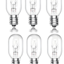 15W Salt Lamp Bulb, E12 Base 120V Incandescent Light Bulb, Replacement for Himalayan Salt Rock Lamps, Warm White 2700K, Dimmable, 1-Pack - Pack of 6