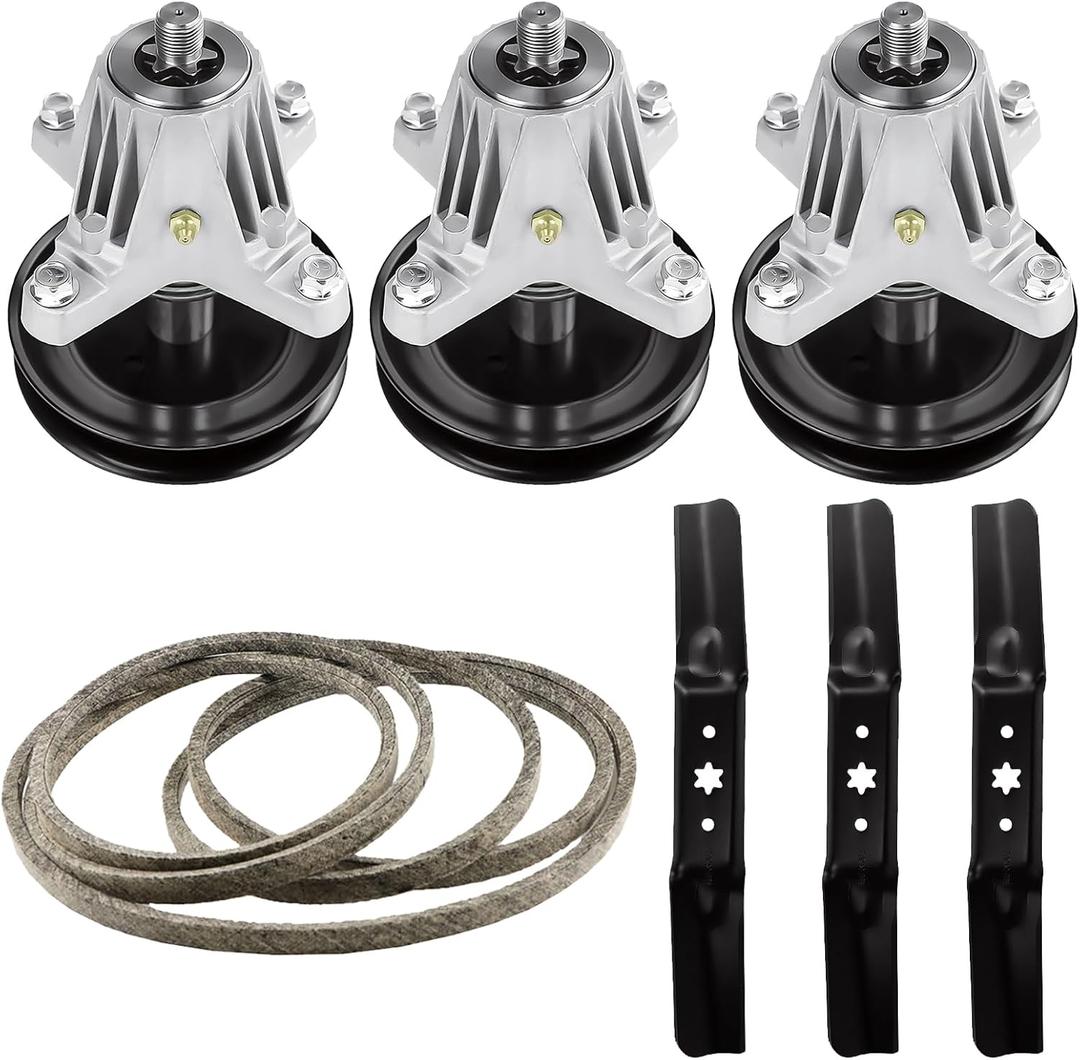 Youxmoto 54 inch Deck Rebuild Kit for MTD/Cub Cadet/Craftsman RZT L54KH RZT-S54 Z6600, 3 Spindles 618-06978 918-06978, 3 Blade 942-05056, 148'' Belt 954-04329