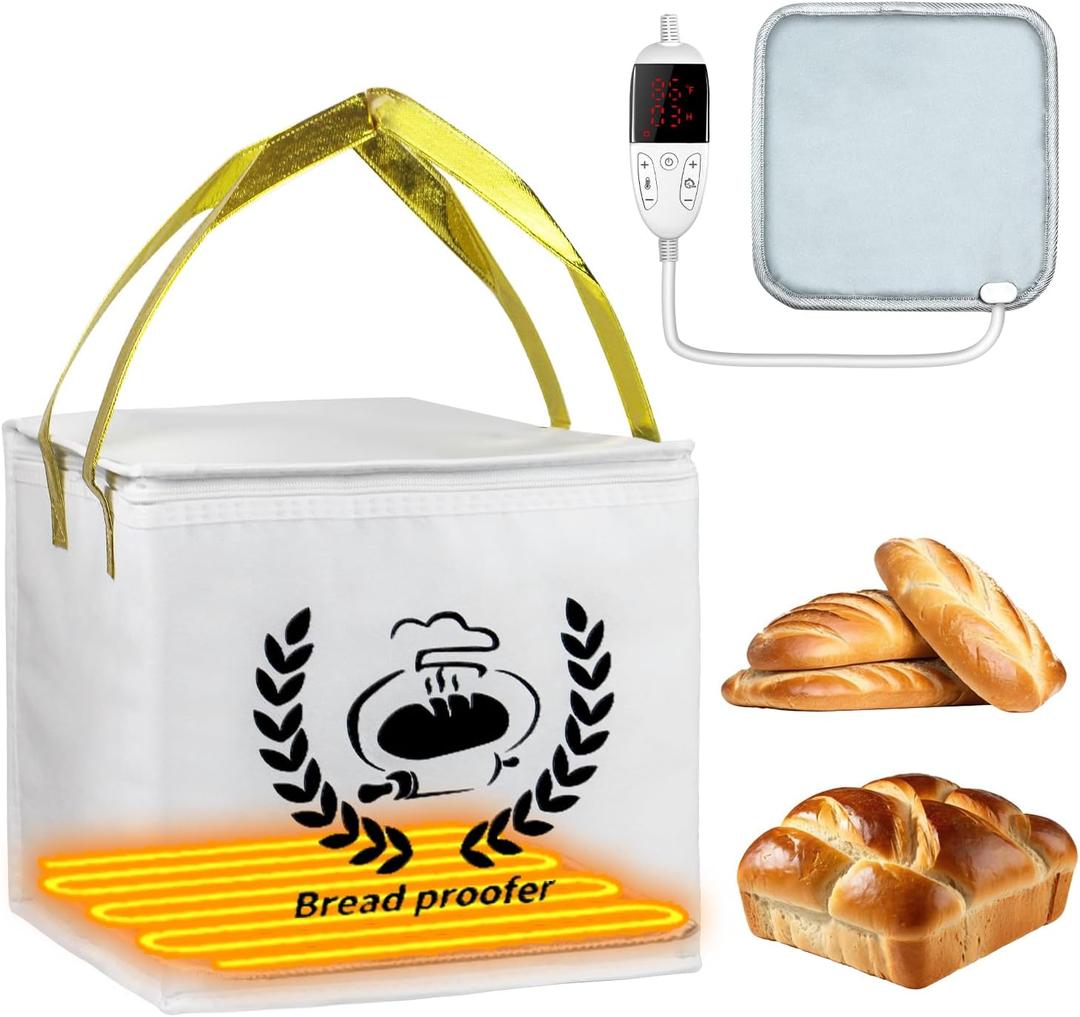 Dough Proofer Heating Pad with Warming Box, Sourdough Bread Proofing Warmer Box, for Bread Making,Sourdough Warmer (Gray)