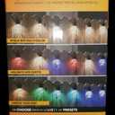 Cafe Lights Classic Color Changing String Lights, 24ft Black Cord, 12 Bulbs Shatterproof Acrylic Bulbs, Weatherproof, Wi-Fi Dimmable RGB LED, Outdoor String Lights 62 Colors, 74748