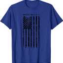 Made In USA American Flag Patriotic 4th Of July T-Shirt (Small)