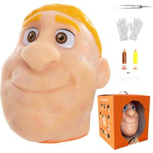 2026 Premium Pack Refillable Pimple Popping Toy – Big Head Squeeze Toy for Stress & Anxiety Relief, Realistic Pus Burst Fidget Toy, Funny Gag Gift for Adults,Yellow Hair