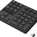 RaceGT Wireless Number Pad, Numeric Keypad Ultra-Silent Rechargeable 2.4G 35 Keys for Laptop,Desktop,PC, Notebook