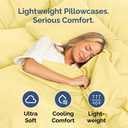 Standard Pillow Cases Set of 2 - Ultra-Soft Hotel Quality Pillowcase Covers - Comfy & Wrinkle Free - Stain and Fade Resistant - Machine Washable Pillow Protectors - 2 Piece Set - Standard Yellow